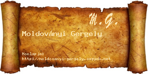 Moldoványi Gergely névjegykártya